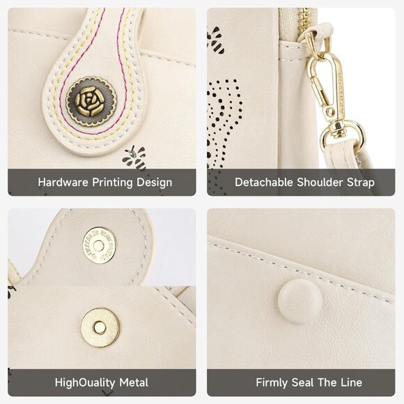 Small Crossbody Bag Women Lightweight Mini Cell Phone Purse with Tassel - Picture 4 of 6